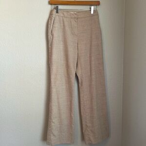 MaxMara Women’s Made in Italy High Rise Straight Leg Cream Pants, Estimated Sz 8